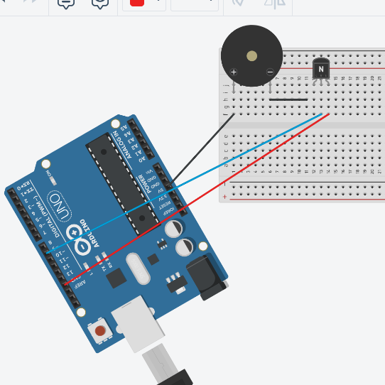 Buzzer e transistor